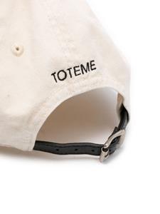 TOTEME Honkbalpet met leren afwerking - Beige