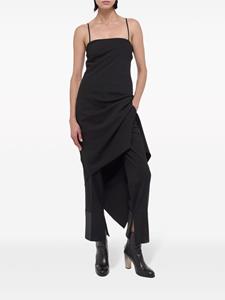 helmutlang Helmut Lang Asymmetrische midi-rok van scheerwol - Zwart