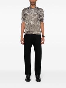 avanttoi Avant Toi Geribbeld poloshirt met abstracte print - Groen