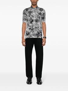 avanttoi Avant Toi Geribbeld poloshirt met abstracte print - Grijs