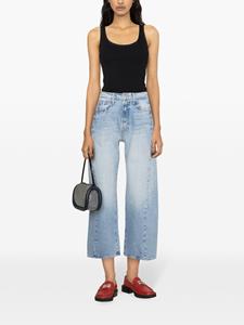 MOTHER Half Pipe high waist jeans met wijde pijpen - Blauw
