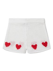 Stella McCartney Kids Gehaakte shorts - Wit