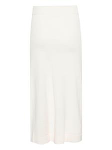 jilsander Jil Sander Fijngebreide midi-rok met A-lijn - Beige