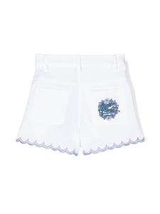 etrokids ETRO KIDS Katoenen shorts met Pegaso-patroon - Wit