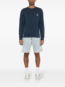 maisonkitsuné Maison Kitsuné Sweater met vossenmotief - Blauw