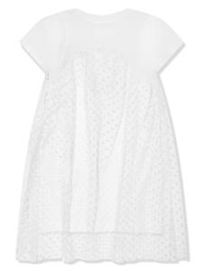 balmainkids Balmain Kids T-shirtjurk met laag - Wit
