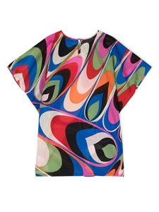 puccijunior PUCCI Junior Katoenen jurk met print - Zwart