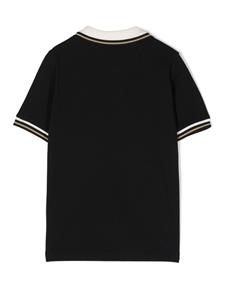 Moncler Enfant Poloshirt met logopatch - Zwart
