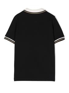monclerenfant Moncler Enfant Poloshirt met logopatch - Zwart
