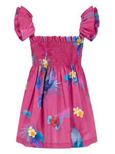 Lapin House floral-print cotton dress - Roze
