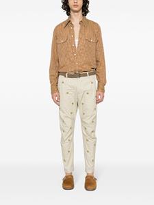DSQUARED2 Chino met geborduurd fruit - Beige