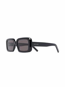 Saint Laurent Eyewear Zonnebril met rechthoekig montuur - Zwart