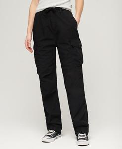 Superdry Vrouwen Para Cargobroek met Lage Taille Zwart