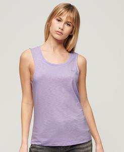 Superdry Vrouwen Tanktop met Lage, Uitgesneden Ronde Hals Paars