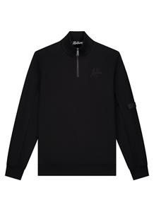 Malelions Pocket Quarter Zip Sweater Heren Zwart - 