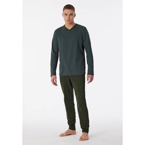 Schiesser Schiesser Pyjama Long petrol 180258 48/S
