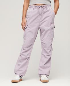 Superdry Vrouwen Para Cargobroek met Lage Taille Paars