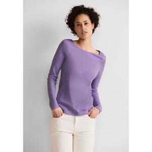 STREET ONE Langarmshirt, in Unifarbe