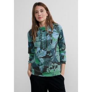 Cecil Langarmshirt "Big Flower Funnelneck", mit floralem Muster