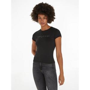 Tommy Jeans Rundhalsshirt TJW SLIM TONAL LINEAR TEE mit gesticktem Tommy Jeans Logo-Schriftzug