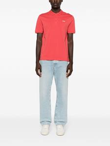 HUGO Katoenen poloshirt met logo-applicatie - Rood