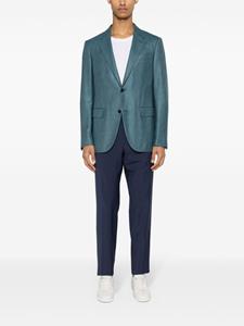 Zegna Chino van scheerwol - Blauw