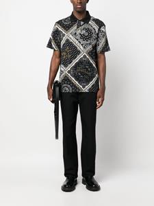 Just Cavalli Poloshirt met paisley-print - Zwart