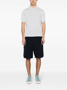 Eleventy Geribbeld poloshirt - Blauw