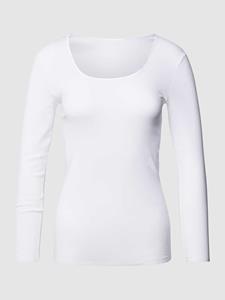 Schiesser T-shirt "Luxury" ronde, subtiel glanzende halslijn