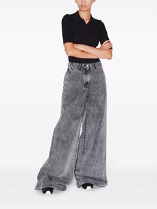 rosettagetty Rosetta Getty Jeans met wijde pijpen - Zwart