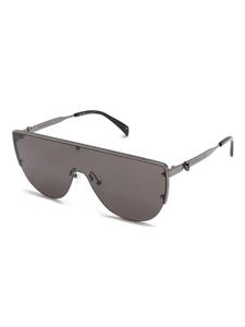 alexandermcqueeneyewear Alexander McQueen Eyewear Zonnebril met schild montuur - Zwart