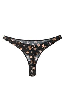 Fleur Du Mal String met print - Zwart