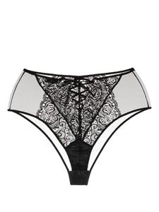 fleurdumal Fleur Du Mal Slip verfraaid met ringlets en veters - Zwart