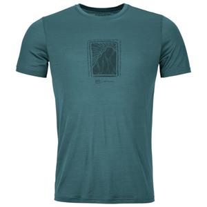 Ortovox  120 Cool Tec Mountain Cut T-Shirt - Merinoshirt, grijs