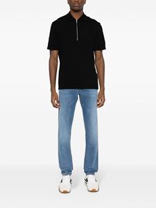 Incotex Jeans met logopatch en toelopende pijpen - Blauw