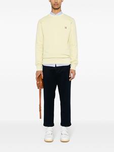 maisonkitsuné Maison Kitsuné Sweater met vossenpatch - Geel