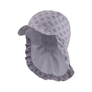 Sterntaler Peaked pet met nekbescherming stippen lila