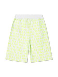 balmainkids Balmain Kids Katoenen shorts met logoprint - Wit