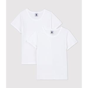 PETIT BATEAU Set van 2 onderhemdjes met korte mouwen