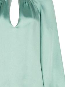 silviatcherassi Silvia Tcherassi Ximena zijden blouse met uitgesneden details - Blauw