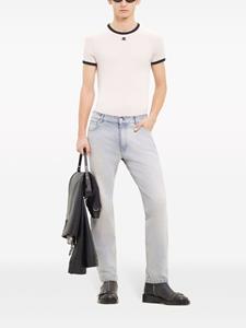 Courrèges T-shirt met logo-applicatie - Beige