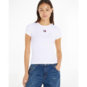 Tommy Jeans Rundhalsshirt "TJW SLIM BADGE RIB TEE", mit Tommy Jeans Logo-Stickerei