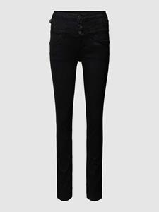 Liu Jo White Slim fit jeans met sierknopen, model 'RAMPY'