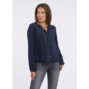 Ragwear Langarmshirt "IONE", Blusenshirt mit Knopfleiste und Bindeband am Ausschnitt