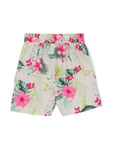 Monnalisa Shorts met bloemenprint - Beige