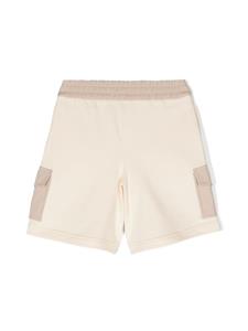 Moncler Enfant logo-patch cargo shorts - Beige