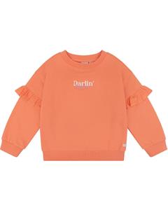 Daily7-collectie Trui Ruffle oversized (peach melba)
