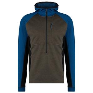 Stoic  Merino260 StadjanSt. 3/4 Zip w. Hood - Merinohoodie, blauw