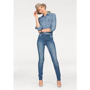 Arizona Jeansbluse "mit Druckknöpfen in Perlmuttoptik", und Krempelärmeln