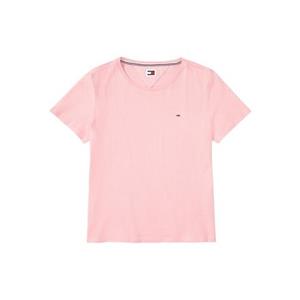 TOMMY JEANS Shirt met ronde hals TJW SOFT JERSEY TEE met tommy jeans-merklabel op borsthoogte